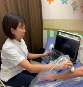 【葛飾区金町のやぎはし整体院】腹直筋離開の超音波エコー検査