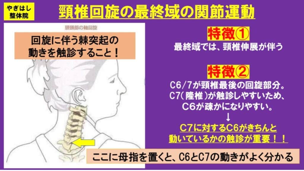 首の関節への治療７